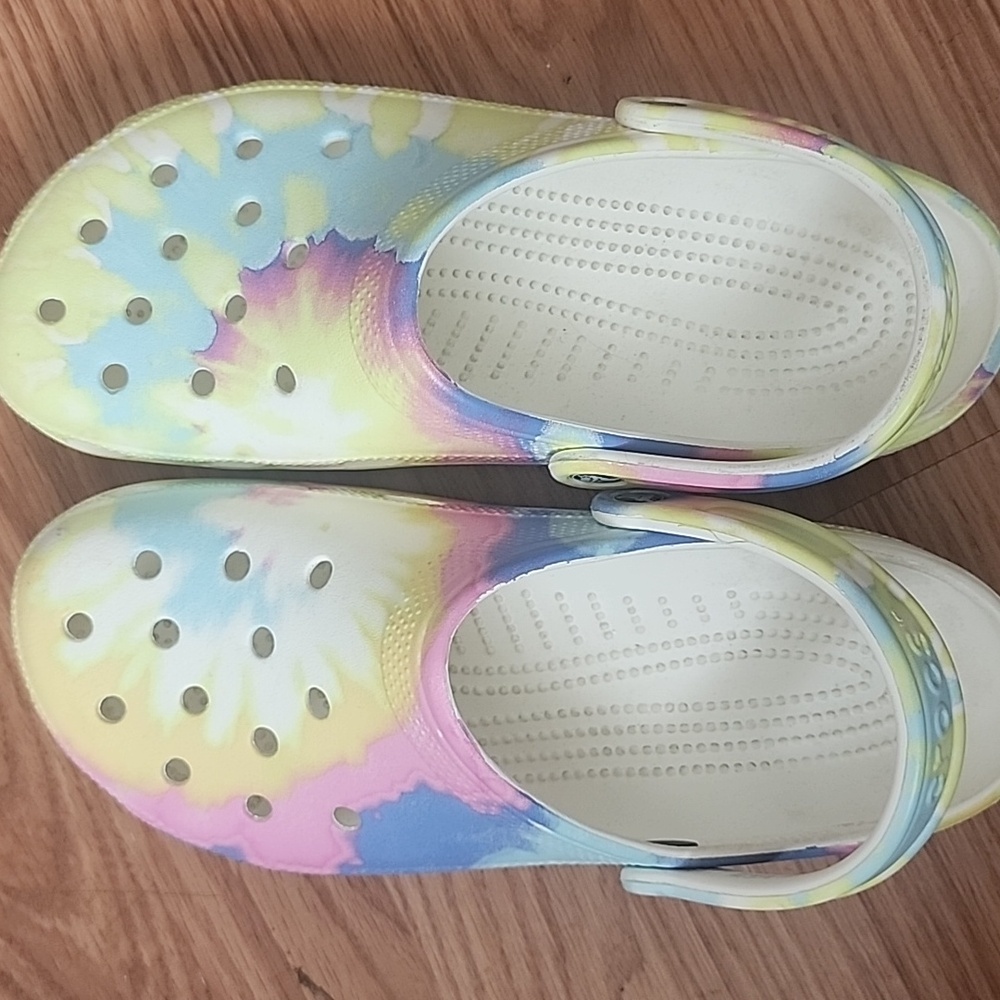 CROCS Kids Colorful Tie-Dye Clogs